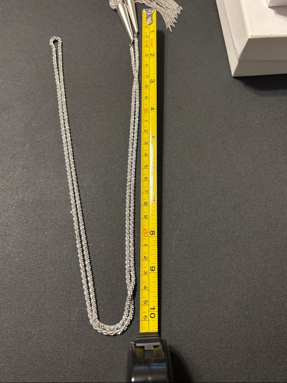 Kendra Scott Silver Long Tassel Necklace Phara Lariat - Picture 6 of 9